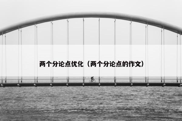 两个分论点优化（两个分论点的作文）