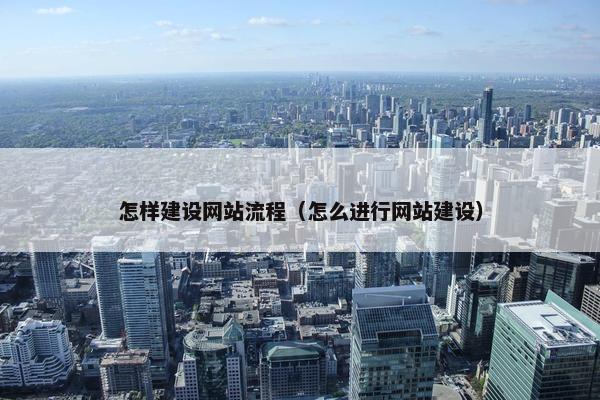 怎样建设网站流程（怎么进行网站建设）