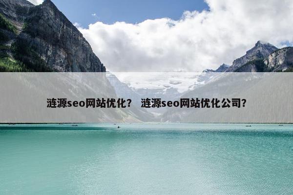 涟源seo网站优化？ 涟源seo网站优化公司？