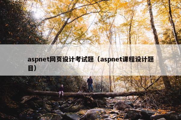 aspnet网页设计考试题（aspnet课程设计题目）
