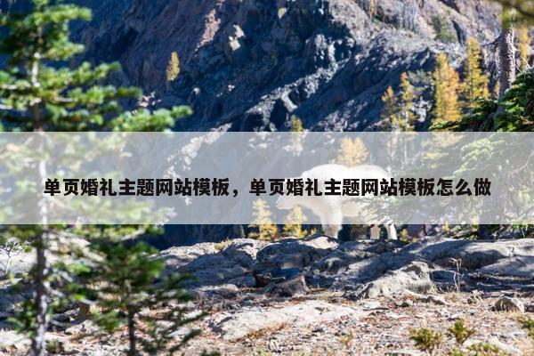 单页婚礼主题网站模板，单页婚礼主题网站模板怎么做