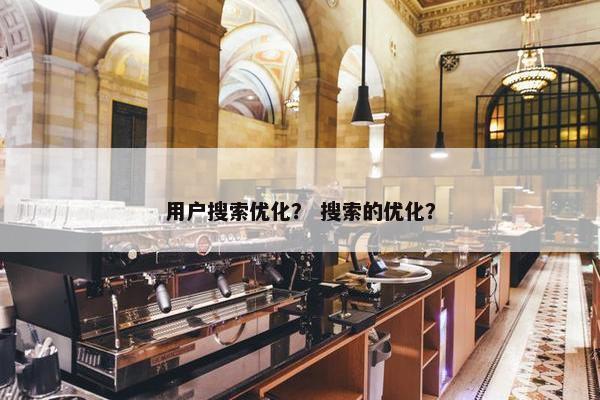用户搜索优化？ 搜索的优化？