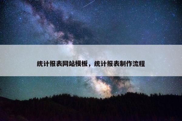 统计报表网站模板，统计报表制作流程