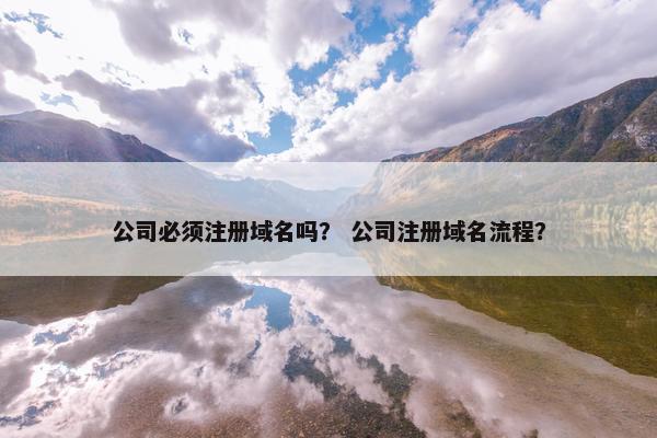 公司必须注册域名吗？ 公司注册域名流程？