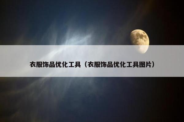 衣服饰品优化工具（衣服饰品优化工具图片）