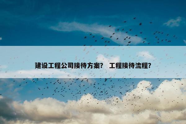 建设工程公司接待方案？ 工程接待流程？