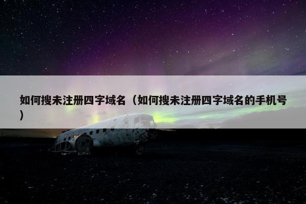 如何搜未注册四字域名（如何搜未注册四字域名的手机号）