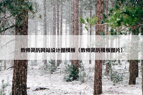 教师简历网站设计图模板（教师简历模板图片）