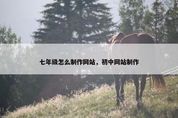七年级怎么制作网站，初中网站制作