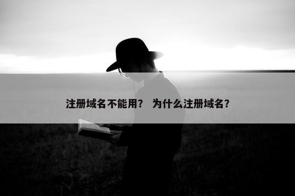 注册域名不能用？ 为什么注册域名？