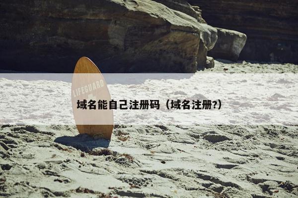 域名能自己注册码（域名注册?）