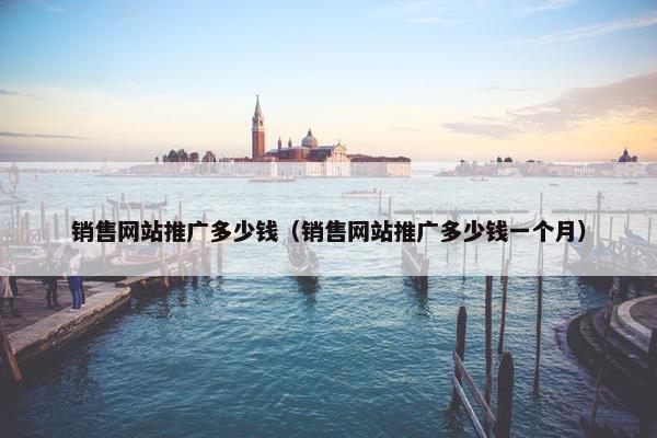 销售网站推广多少钱（销售网站推广多少钱一个月）