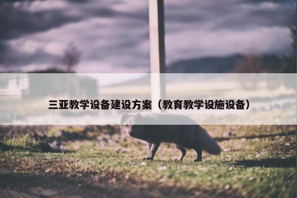 三亚教学设备建设方案（教育教学设施设备）