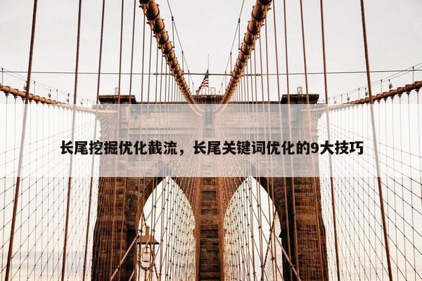 长尾挖掘优化截流，长尾关键词优化的9大技巧