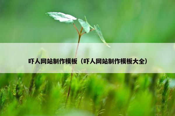 吓人网站制作模板（吓人网站制作模板大全）