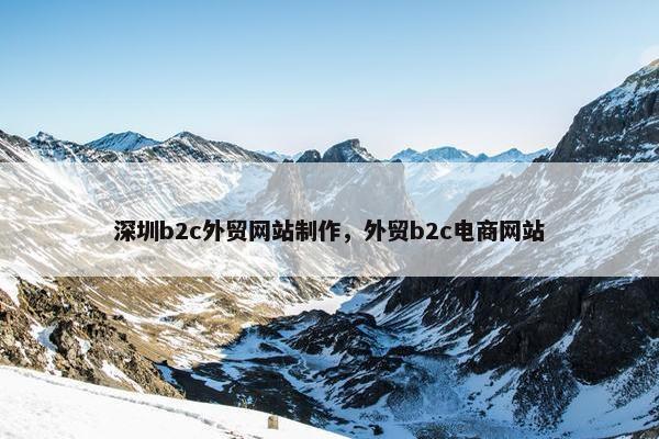 深圳b2c外贸网站制作，外贸b2c电商网站