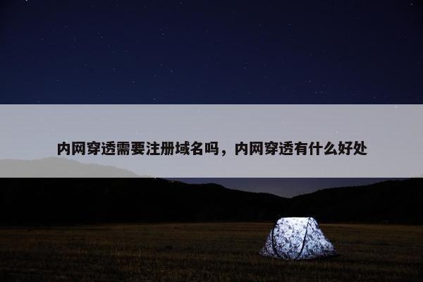 内网穿透需要注册域名吗，内网穿透有什么好处