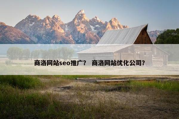 商洛网站seo推广？ 商洛网站优化公司？