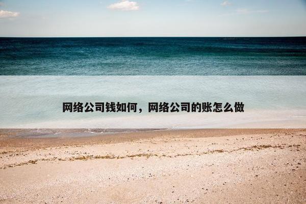 网络公司钱如何，网络公司的账怎么做