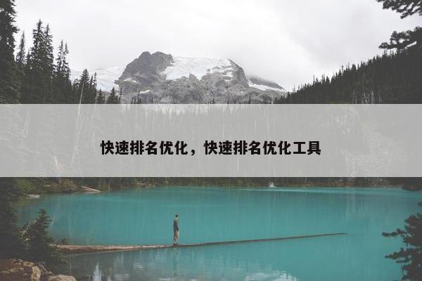 快速排名优化，快速排名优化工具