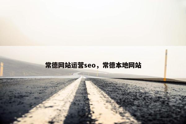 常德网站运营seo，常德本地网站