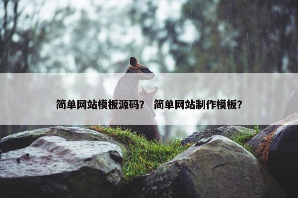 简单网站模板源码？ 简单网站制作模板？