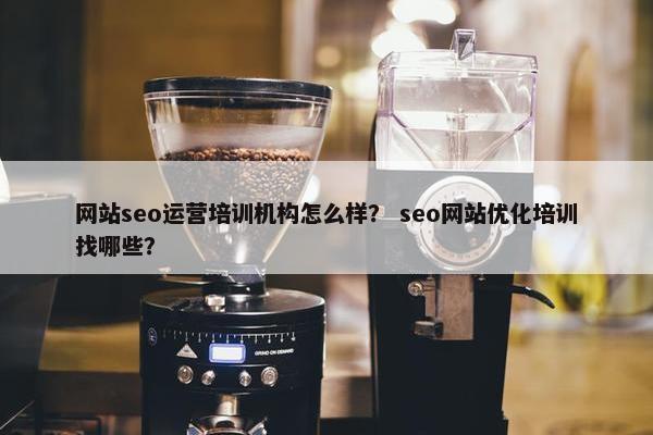 网站seo运营培训机构怎么样？ seo网站优化培训找哪些？