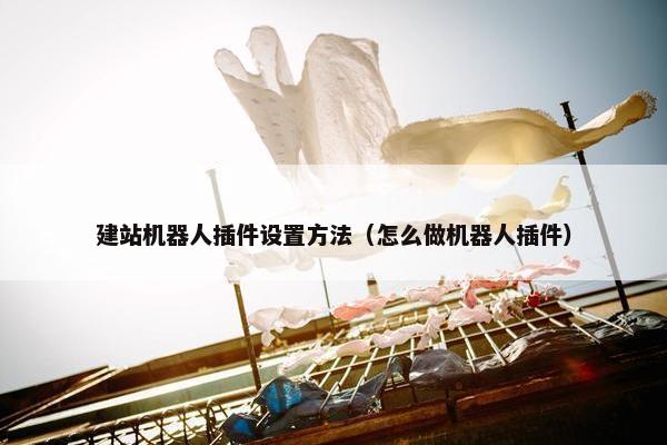 建站机器人插件设置方法（怎么做机器人插件）