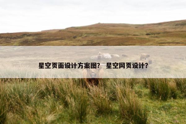 星空页面设计方案图？ 星空网页设计？