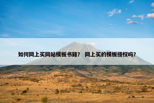 如何网上买网站模板书籍？ 网上买的模板侵权吗？