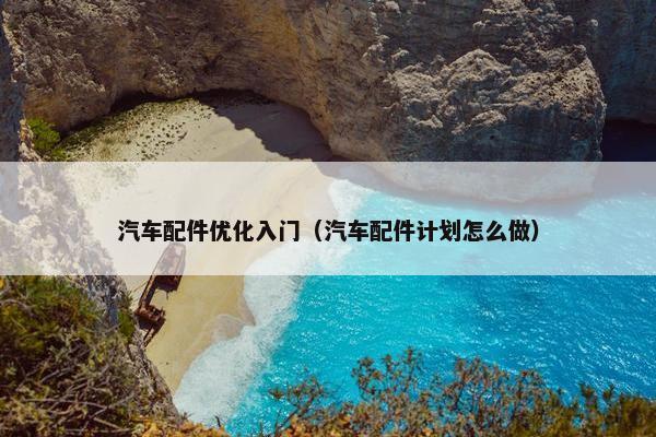 汽车配件优化入门（汽车配件计划怎么做）