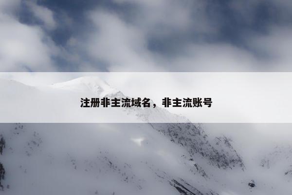 注册非主流域名，非主流账号