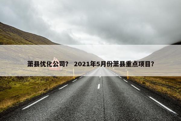萧县优化公司？ 2021年5月份萧县重点项目？