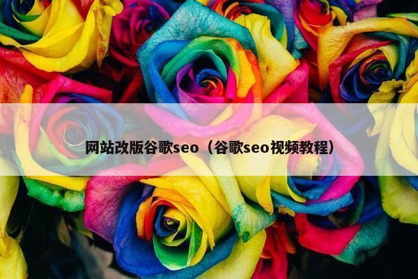 网站改版谷歌seo（谷歌seo视频教程）