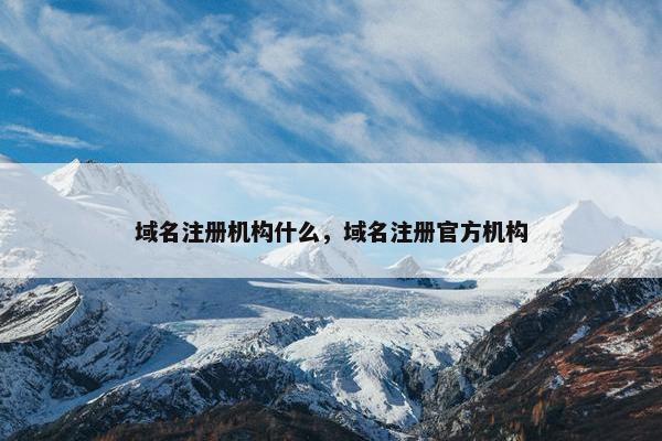 域名注册机构什么，域名注册官方机构