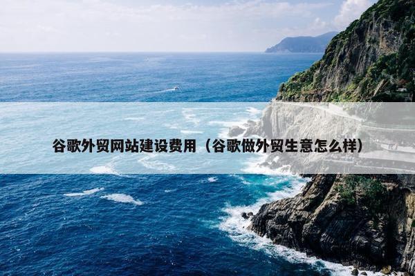 谷歌外贸网站建设费用（谷歌做外贸生意怎么样）