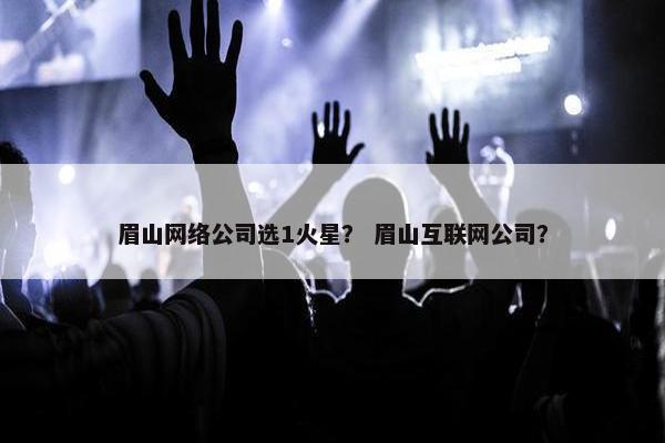 眉山网络公司选1火星？ 眉山互联网公司？