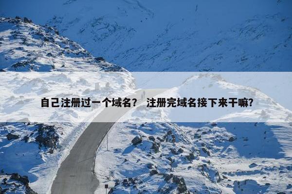 自己注册过一个域名？ 注册完域名接下来干嘛？