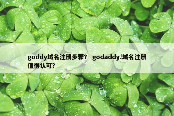 goddy域名注册步骤？ godaddy!域名注册值得认可？