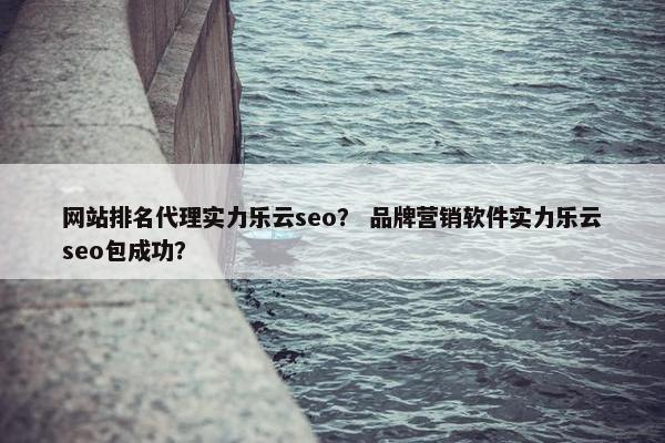 网站排名代理实力乐云seo？ 品牌营销软件实力乐云seo包成功？