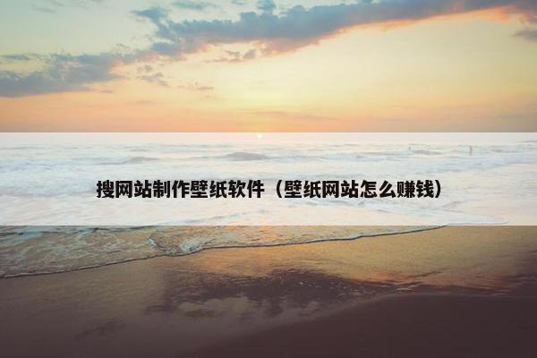 搜网站制作壁纸软件（壁纸网站怎么赚钱）
