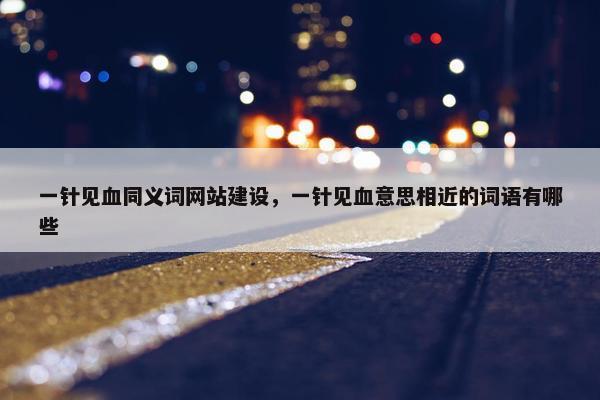 一针见血同义词网站建设，一针见血意思相近的词语有哪些