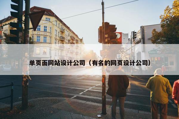 单页面网站设计公司（有名的网页设计公司）