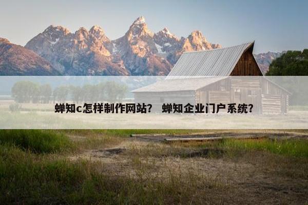 蝉知c怎样制作网站？ 蝉知企业门户系统？