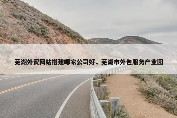 芜湖外贸网站搭建哪家公司好，芜湖市外包服务产业园
