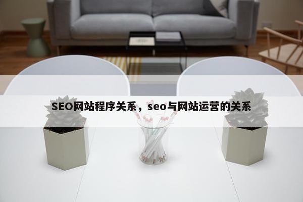 SEO网站程序关系，seo与网站运营的关系