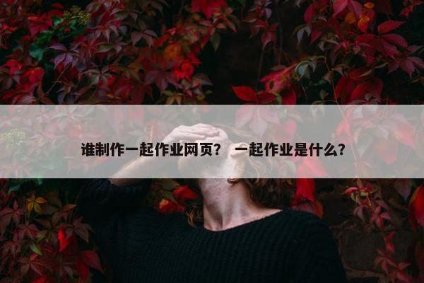 谁制作一起作业网页？ 一起作业是什么？