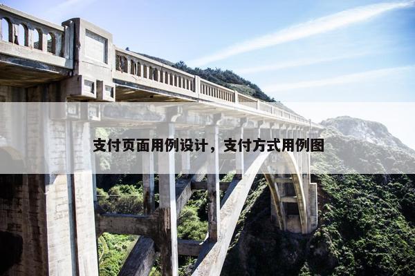 支付页面用例设计，支付方式用例图