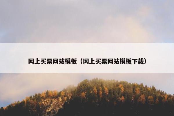 网上买票网站模板（网上买票网站模板下载）