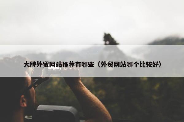 大牌外贸网站推荐有哪些（外贸网站哪个比较好）